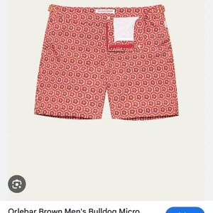 Orlebar Brown Bulldog Roseate Firestone Swim Trunks in Firestone